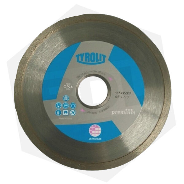 Disco Diamantado Continuo Cerámica Premium Tyrolit – 4 1/2″ / 115 mm