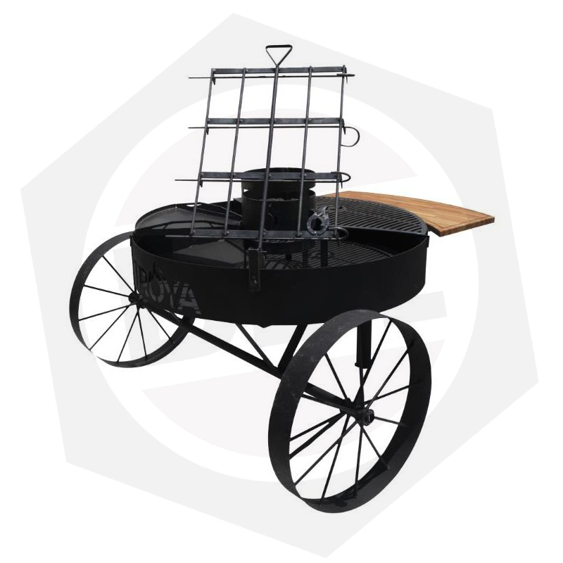 Fogonero Circular «Troya» Mod. Olimpo Premium con ruedas – Diametro 120 cm