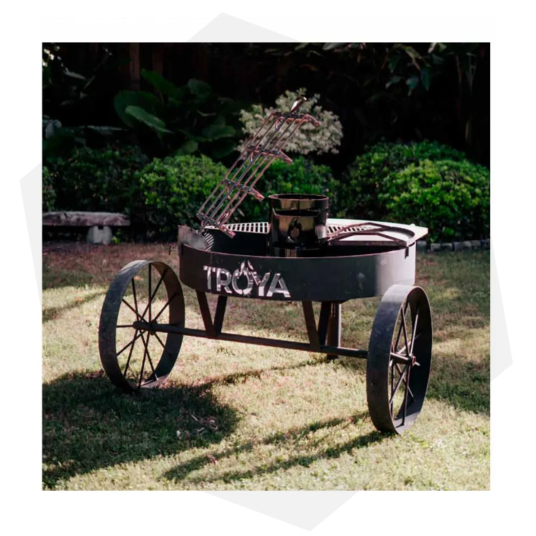 Fogonero Circular «Troya» Mod. Olimpo Premium con ruedas – Diametro 120 cm