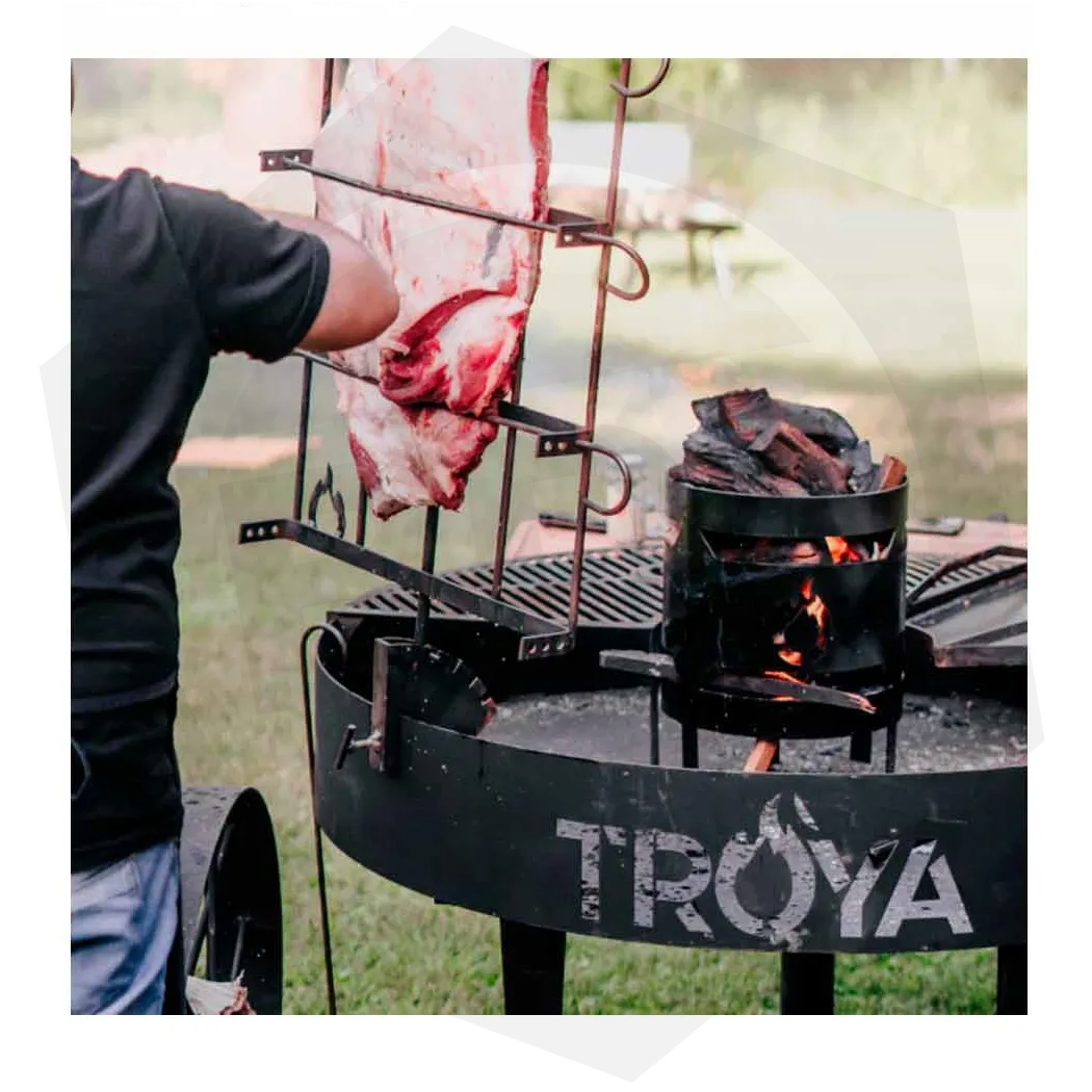 Fogonero Circular «Troya» Mod. Olimpo Premium con ruedas – Diametro 120 cm