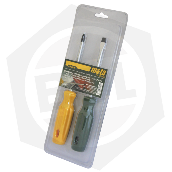 Juego de Destornilladores Phillips y Plano Mota DJ21 – 2 Piezas