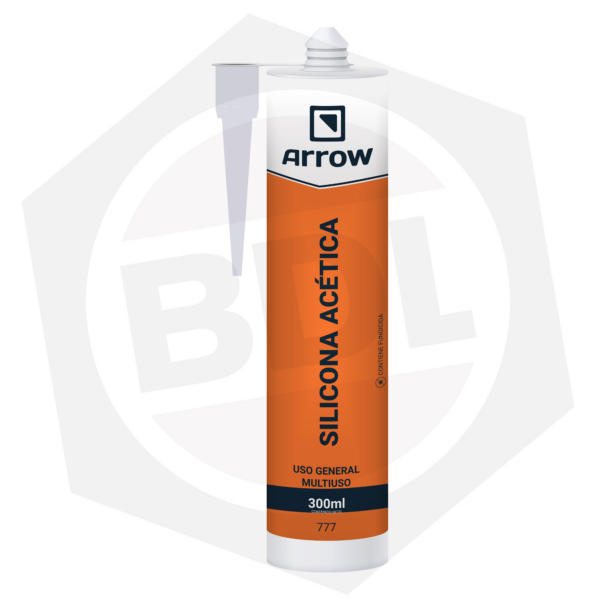 Silicona Acética Multiuso con Fungicida Arrow 777 – Transparente / 300 ml