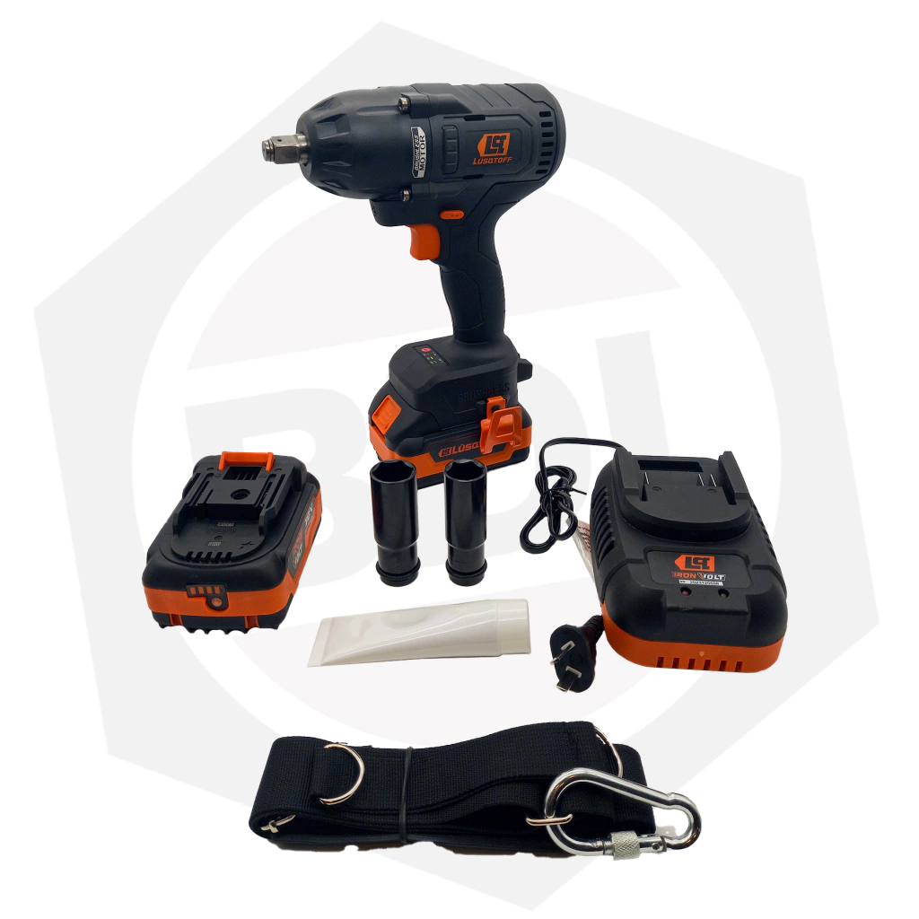 Llave de Impacto Inalambrica Lusqtoff LIL800-9BK Black Series – 18V.