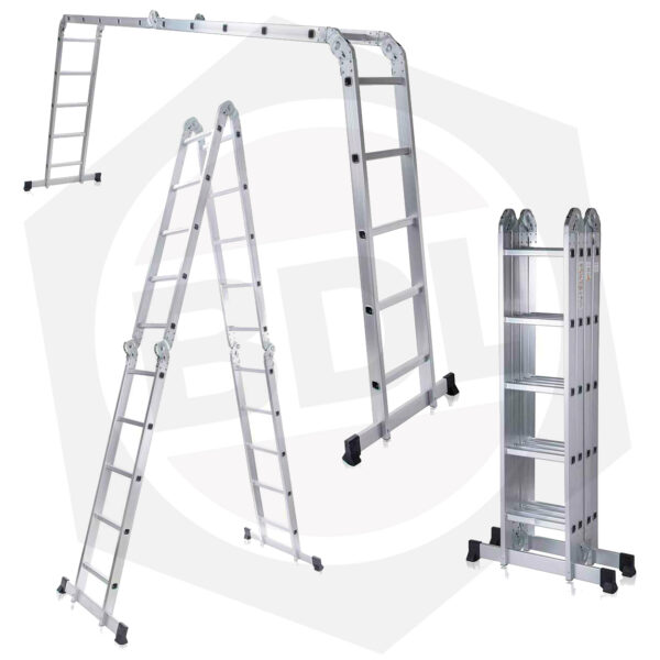 Escalera de Aluminio Articulada Black Panther BP-EA220A – 20 Escalones