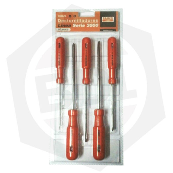 Juego de Destornilladores Bahco Serie 3000/5 – 5 Piezas