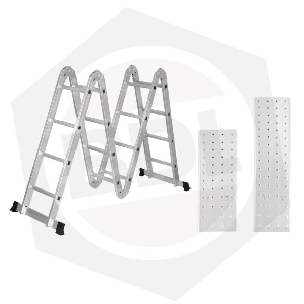 Escalera de Aluminio Articulada FMT – 16 Escalones / Con Tablón