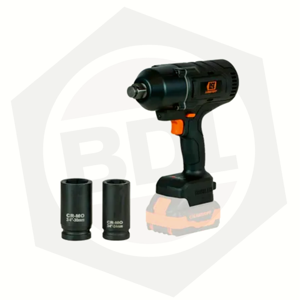 Llave de Impacto Inalmbrica Lusqtoff LIL1500-9B Black Series 18v – 3/4. S/Cargador.