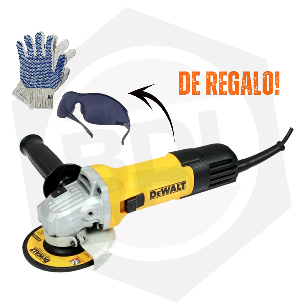 Amoladora Angular Dewalt DWE750-AR – 115 MM / 750 W + ANTEOJOS Y GUANTES DE REGALO!