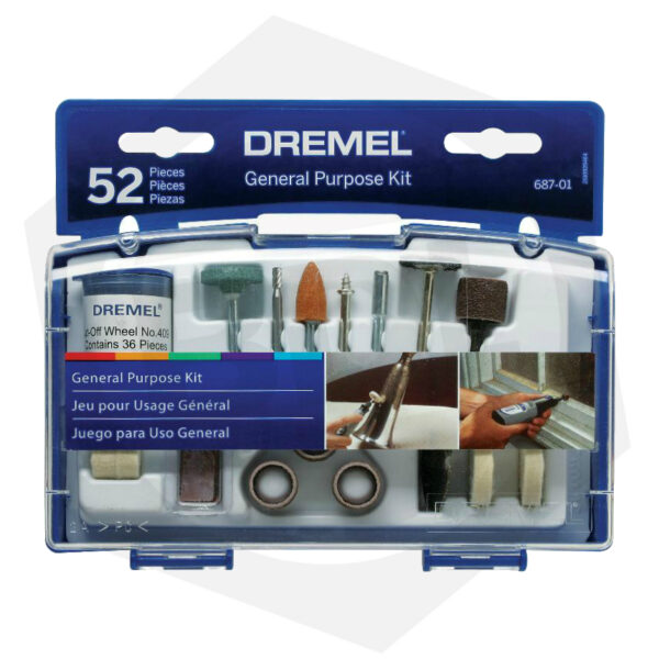 Juego de Accesorios para Minitorno Dremel 687-01 – 52 Piezas