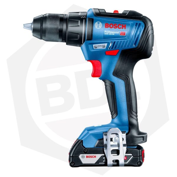 Taladro Atornillador Bosch GSB 18V-50 + L BOXX Sin Carbones – 2 Baterías