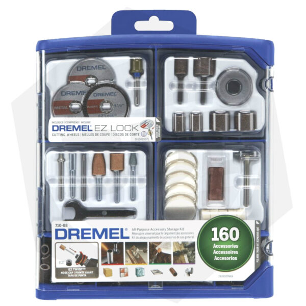 Juego de Accesorios para Minitorno Dremel 710-RW2 – 160 Piezas