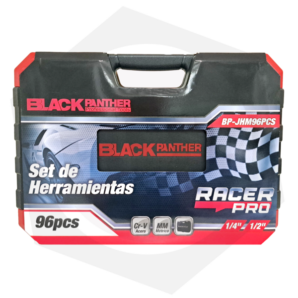 Juego de Herramientas Black Panther BP-JHM96PCS – 1/4″ y 1/2″ / 96 Piezas