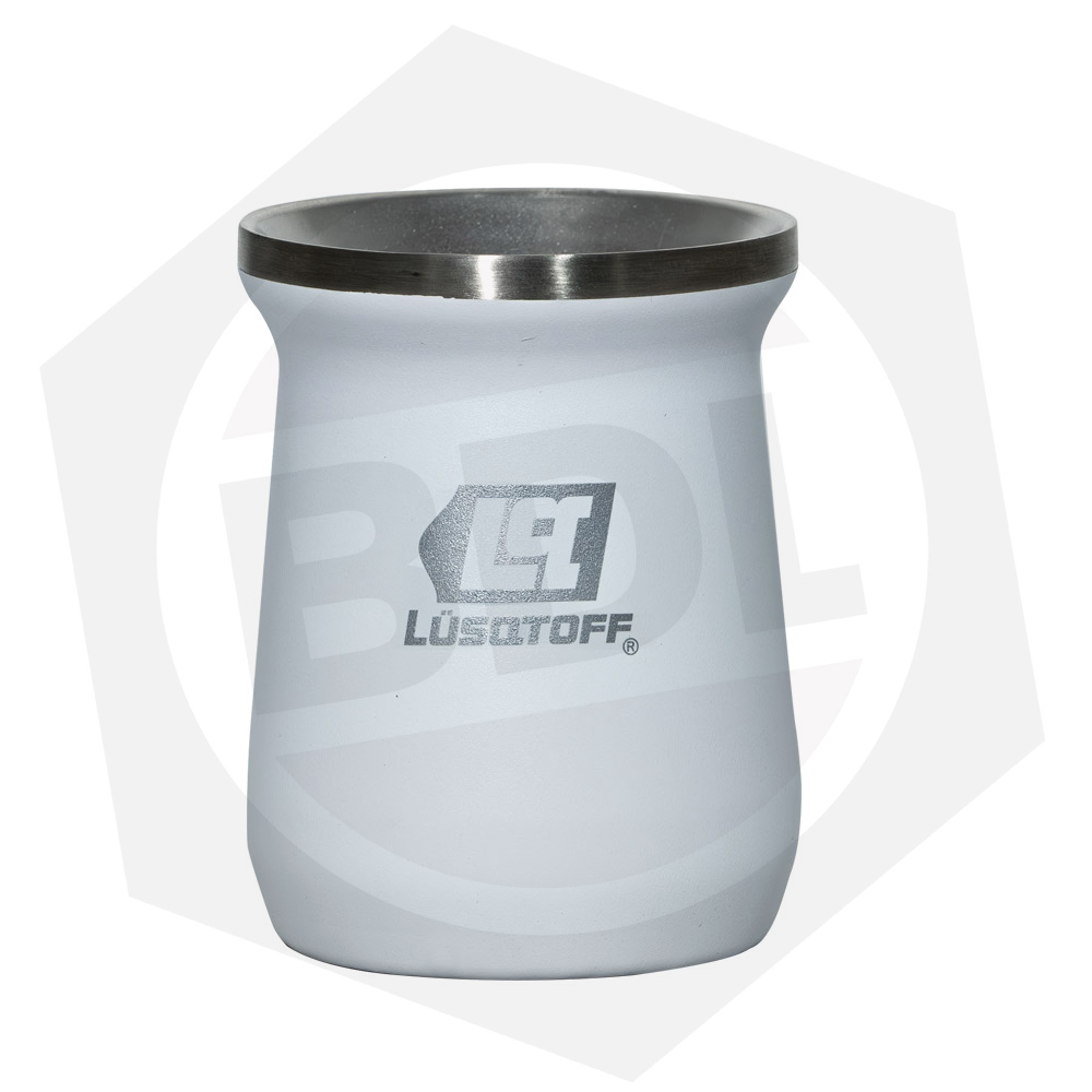 Mate Acero Inoxidable Lusqtoff MATLB3E-9 3 Estrellas Blanco. 300ML.