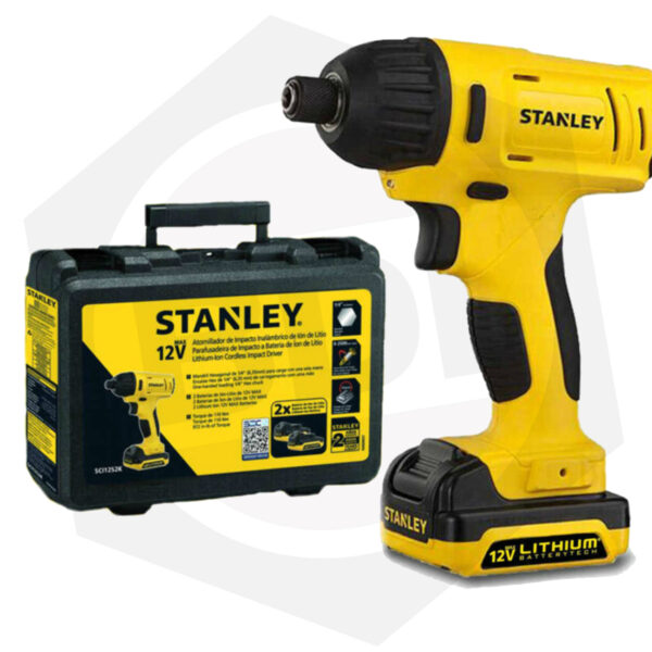 Atornillador de Impacto Stanley SCI12S2K – 12 V / 2 Baterías