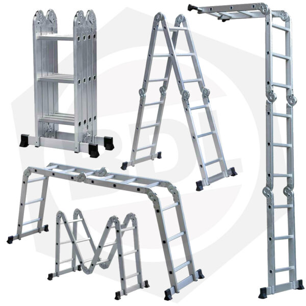 Escalera de Aluminio Articulada Black Panther BP-EA112A – 12 Escalones