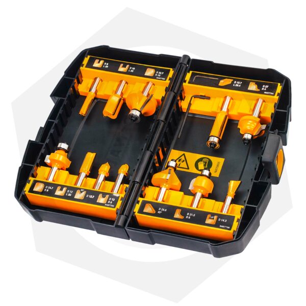 Juego de Fresas para Madera Dewalt DW90016-LA – 12 Piezas