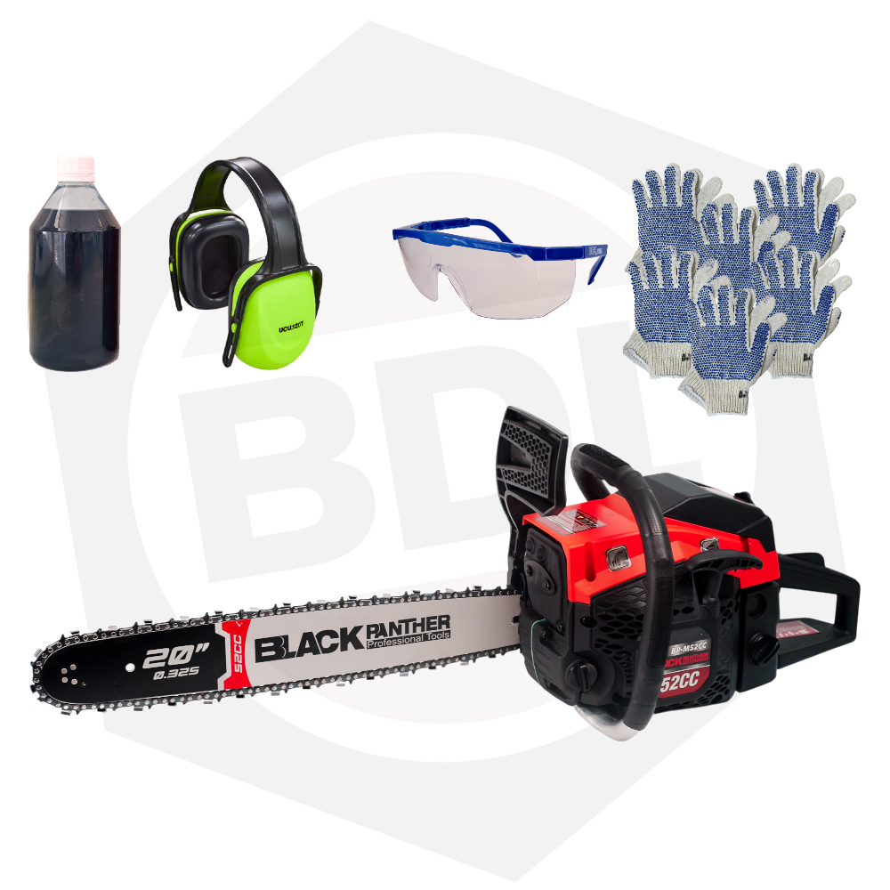 Combo – Motosierra Black Panther BPM52CC – 52 CC / 20″ + Accesorios