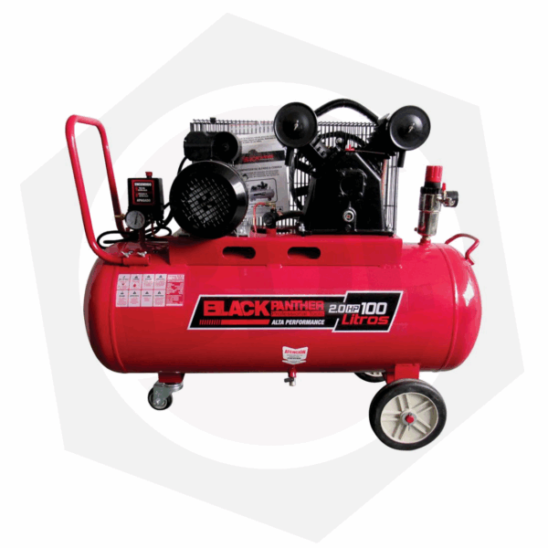 Compresor a Correa Black Panther BP-C20100BBM – 100 Litros / 220 V / 2 HP