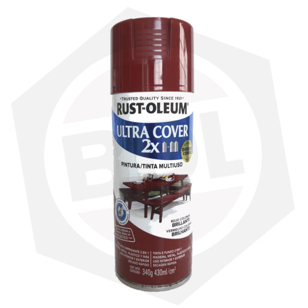 Pintura en Aerosol Brillante Ultra Cover 2X Rust-Oleum – ROJO COLONIAL