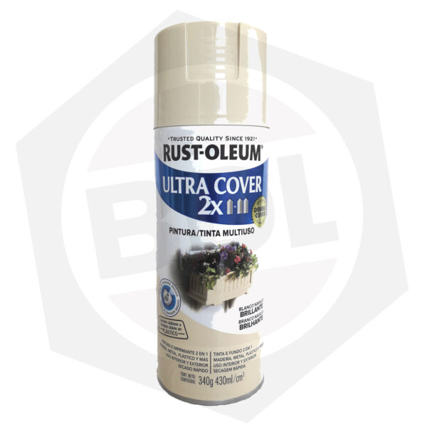 Pintura en Aerosol Brillante Ultra Cover 2X Rust-Oleum – BLANCO NAVAJO