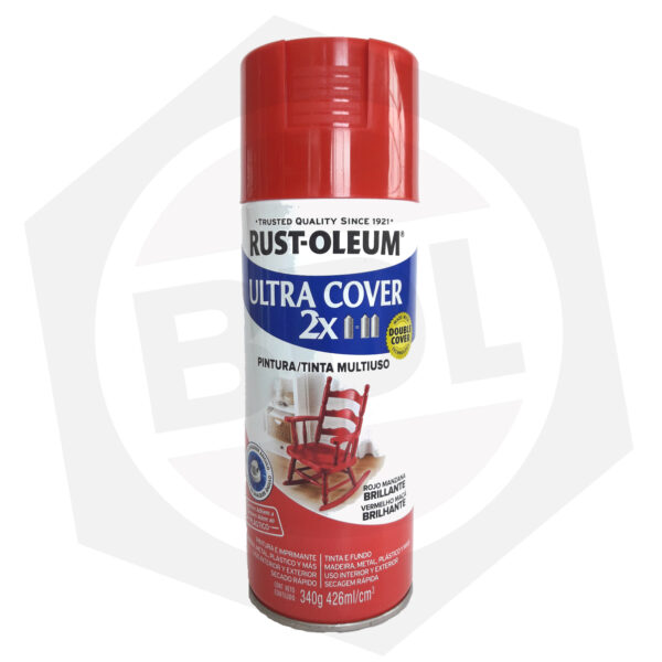 Pintura en Aerosol Brillante Ultra Cover 2X Rust-Oleum – ROJO MANZANA