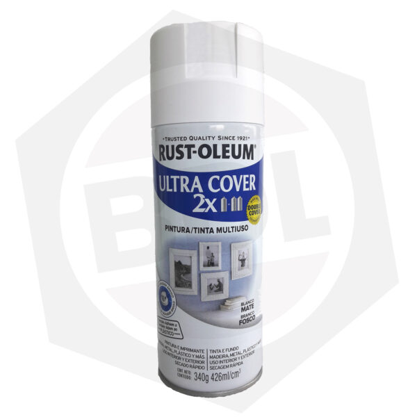 Pintura en Aerosol Mate Ultra Cover 2X Rust-Oleum – BLANCO