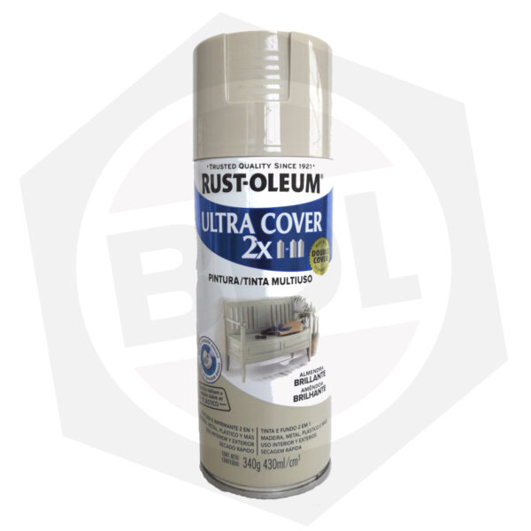 Pintura en Aerosol Brillante Ultra Cover 2X Rust-Oleum – ALMENDRA