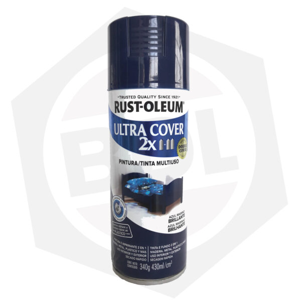 Pintura en Aerosol Brillante Ultra Cover 2X Rust-Oleum – AZUL MARINO