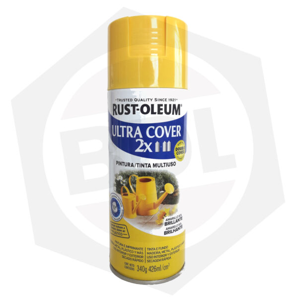 Pintura en Aerosol Brillante Ultra Cover 2X Rust-Oleum – AMARILLO SOL