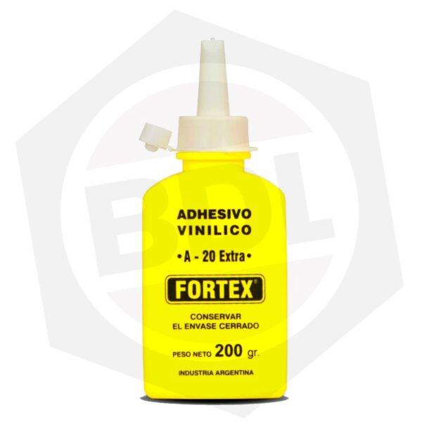 Adhesivo Vinílico FORTEX A-20 Extra – 200 g / Pote con Pico