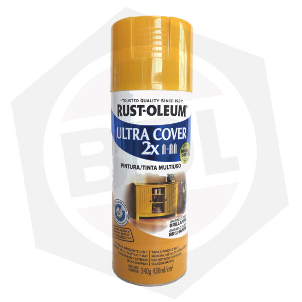 Pintura en Aerosol Brillante Ultra Cover 2X Rust-Oleum – AMARILLO ORO