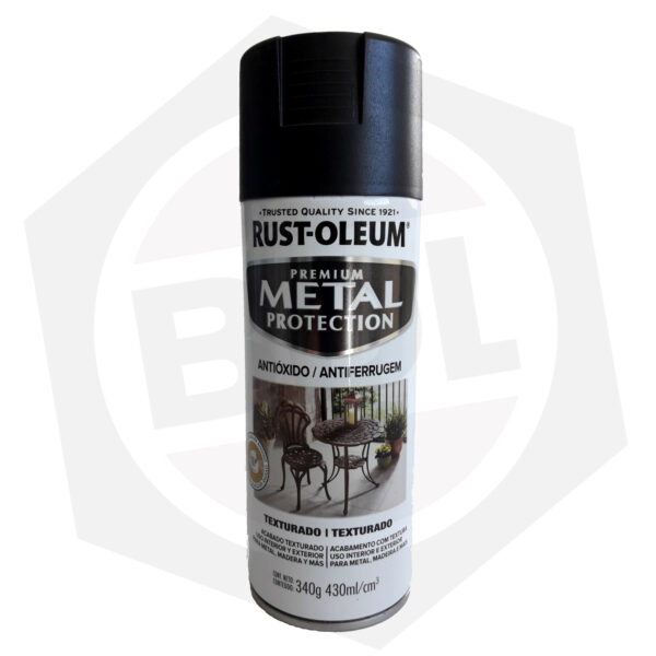 Pintura en Aerosol Metal Protection Texturado Rust-Oleum – NEGRO