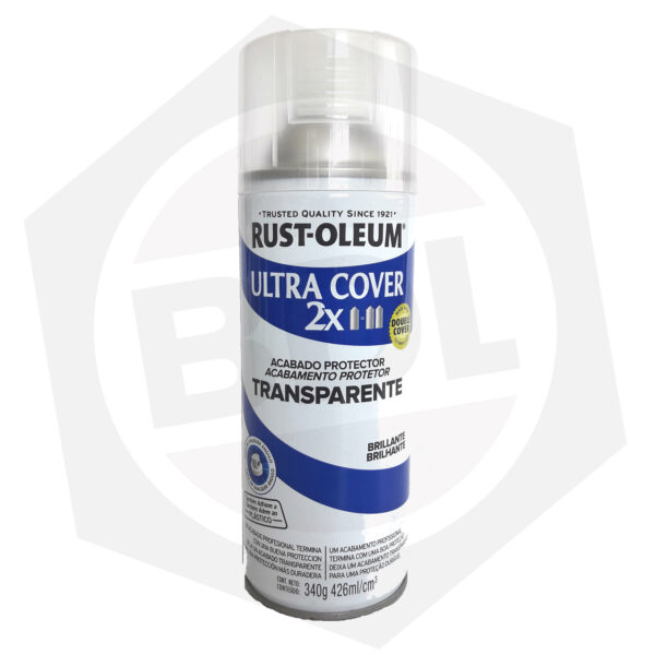 Pintura en Aerosol Brillante Ultra Cover 2X Rust-Oleum – TRANSPARENTE