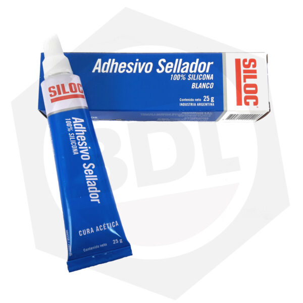 Adhesivo Sellador Silicona 100 % Siloc – BLANCO