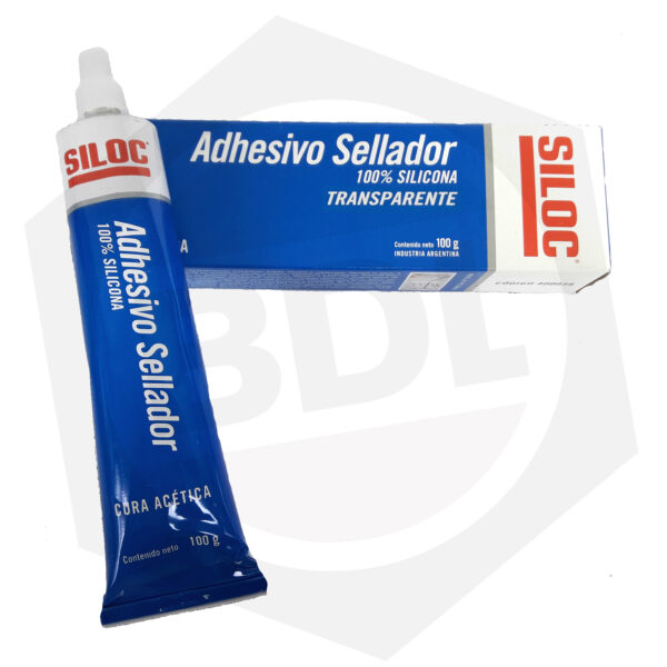 Adhesivo Sellador Silicona 100 % Siloc – TRANSPARENTE