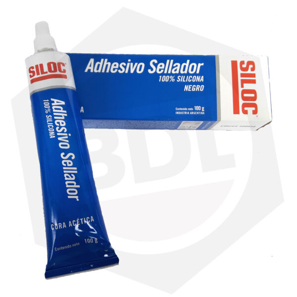 Adhesivo Sellador Silicona 100 % Siloc – NEGRO