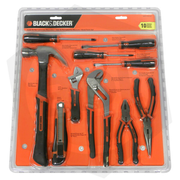 Juego de Herramientas Black & Decker HDT51-910-LA – 10 Piezas