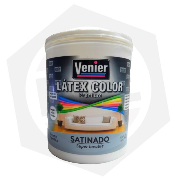 Látex Color Premiun Interior / Exterior Super Lavable Satinado Venier – ROJO APASIONADO