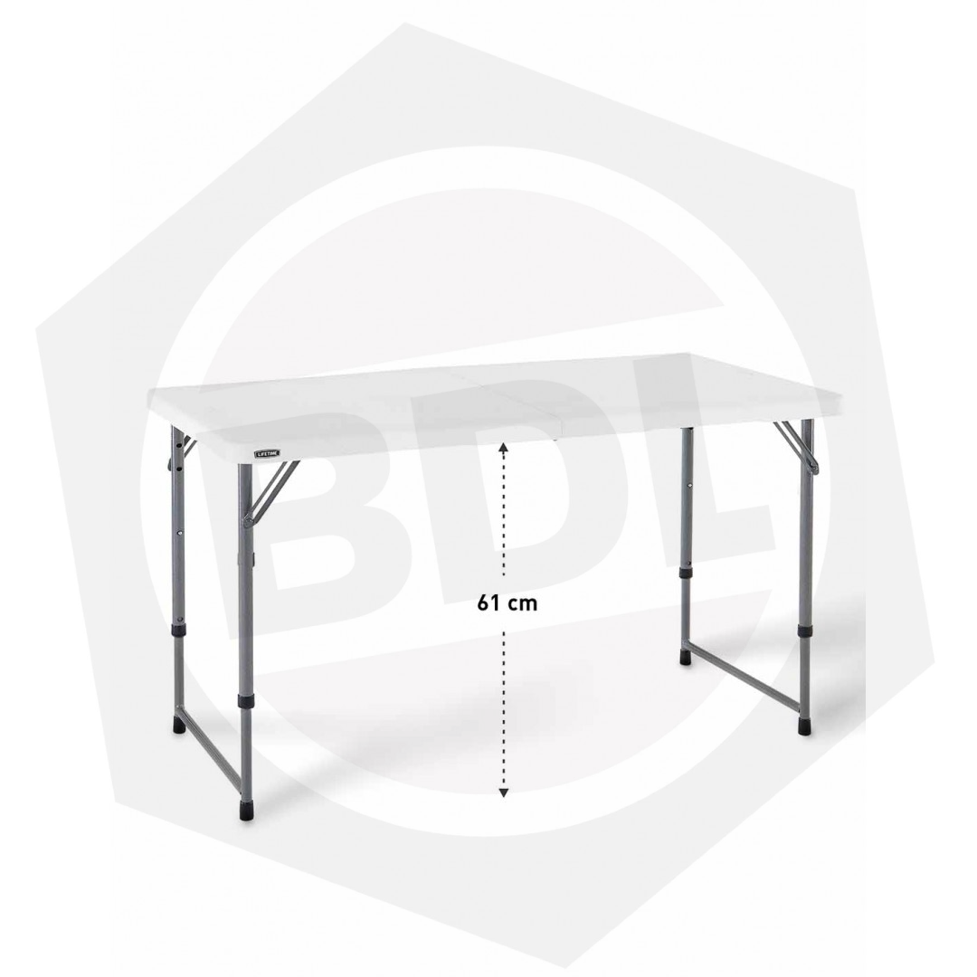 Mesa Auxiliar Plegable Driven LFT04428 Lifetime – 120 x 70 CM / Blanca