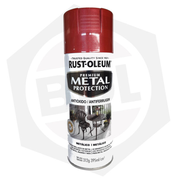 Pintura en Aerosol Metal Protection Metálico Rust-Oleum – ROJO MANZANA