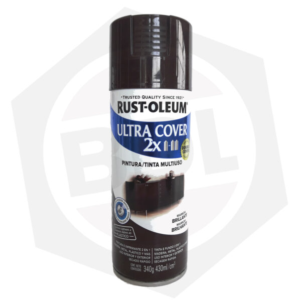 Pintura en Aerosol Brillante Ultra Cover 2X Rust-Oleum – MARRON