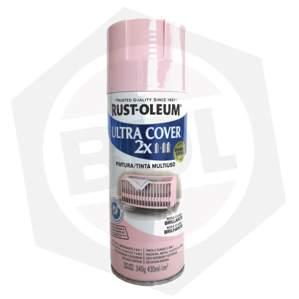 Pintura en Aerosol Brillante Ultra Cover 2X Rust-Oleum – ROSA CLARO