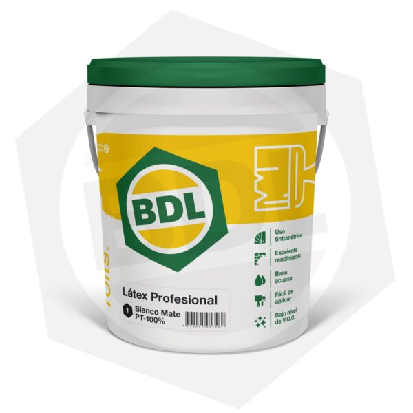 Látex Profesional Interior / Exterior BDL – 20 Litros / Blanco Mate