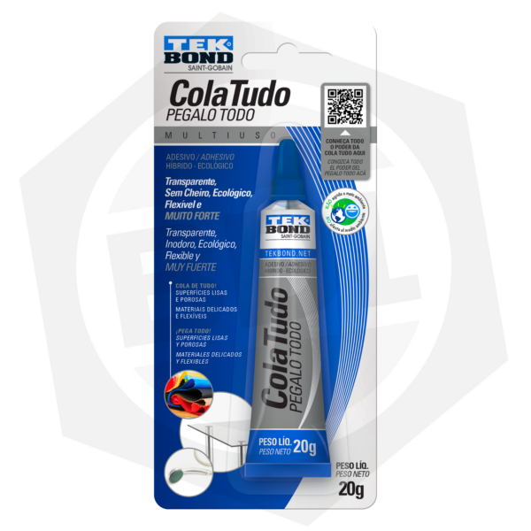 Adhesivo Híbrido Pegalo Todo TEKBOND COLATUDO – 20 g / TRANSPARENTE