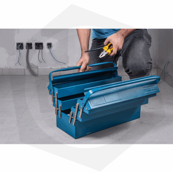 Caja de Herramientas Metálica Tramontina 43800/005 – 50 x 30 x 20 cm