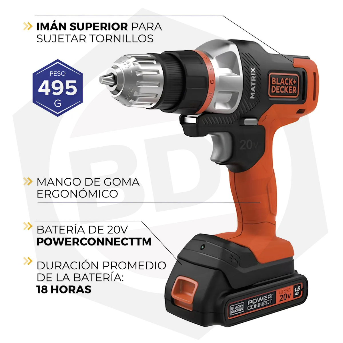 Kit Matrix Multiherramienta Black&Decker Mtx20k4 – 20v 4 Piezas.