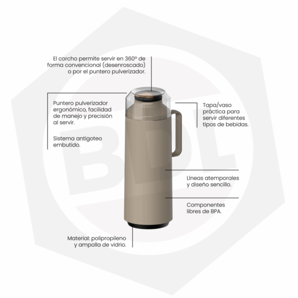 Termo Tramontina Clasico 61637/108 – 1LT Beige