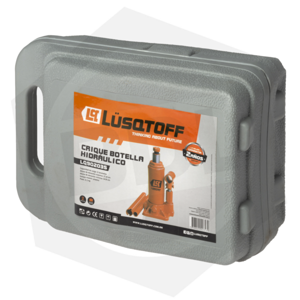 Crique Hidráulico Botella Lusqtoff LQ90203S – 2 TN / con Maletín