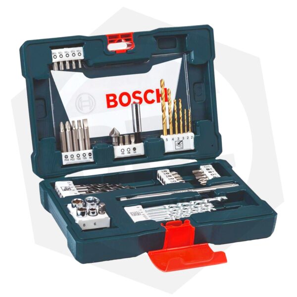 Juego de Mechas, Puntas y Bocallaves Bosch V-LINE TITANIO 2607017411 – 48 Piezas