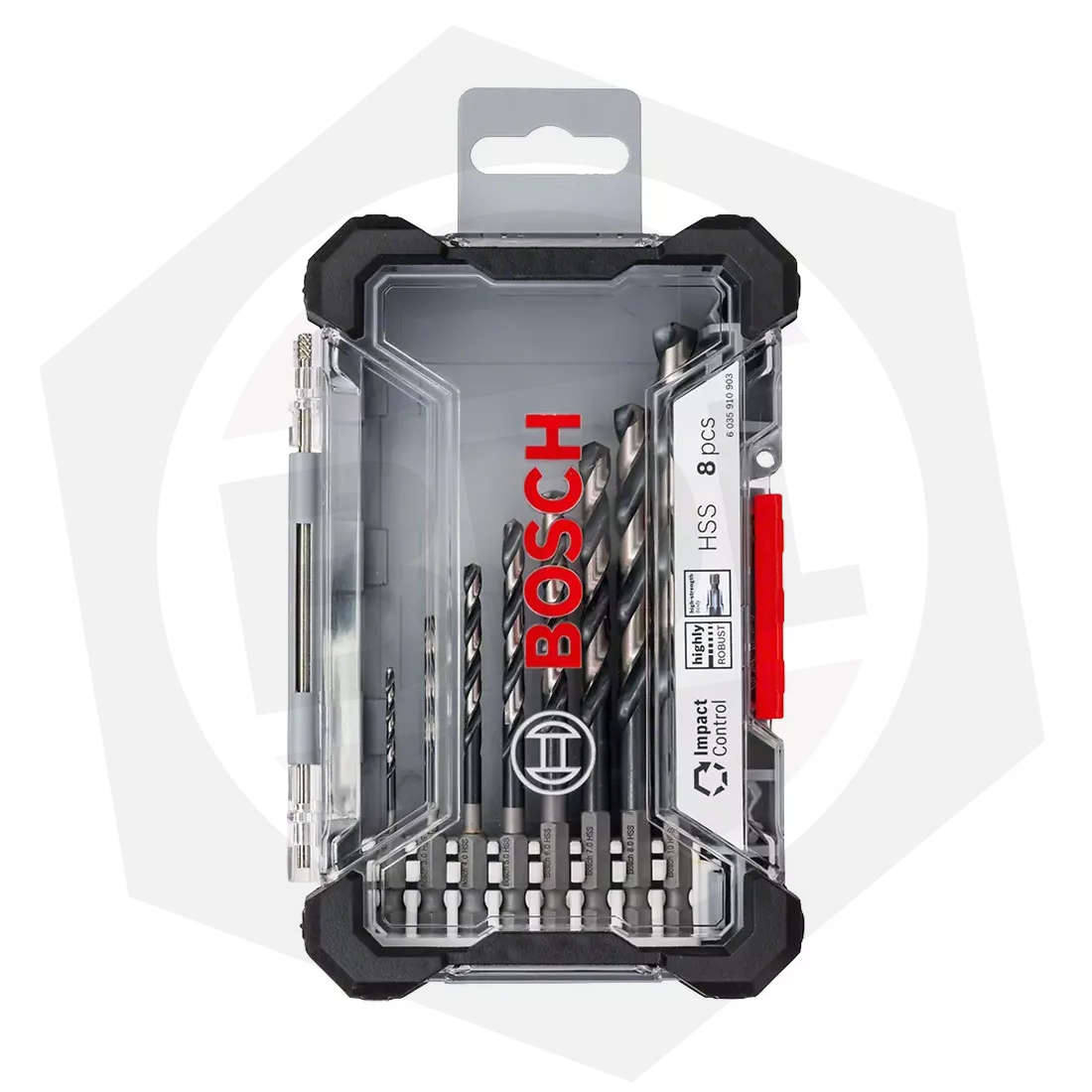 Juego de Mechas Impact Control Bosch HSS E 1/4″. 8 Piezas.